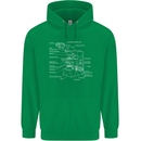 Microscope Science Biology Childrens Kids Hoodie Irish Green