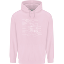 Microscope Science Biology Childrens Kids Hoodie Light Pink