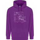 Microscope Science Biology Childrens Kids Hoodie Purple