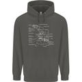 Microscope Science Biology Childrens Kids Hoodie Storm Grey