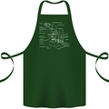 Microscope Science Biology Cotton Apron 100% Organic Forest Green