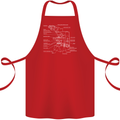 Microscope Science Biology Cotton Apron 100% Organic Red