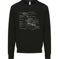 Microscope Science Biology Kids Sweatshirt Jumper Black