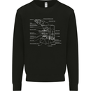 Microscope Science Biology Kids Sweatshirt Jumper Black