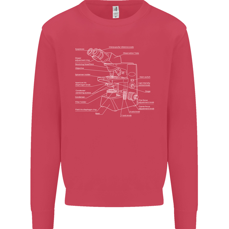Microscope Science Biology Kids Sweatshirt Jumper Heliconia