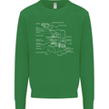 Microscope Science Biology Kids Sweatshirt Jumper Irish Green