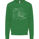 Microscope Science Biology Kids Sweatshirt Jumper Irish Green
