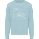 Microscope Science Biology Kids Sweatshirt Jumper Light Blue