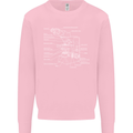 Microscope Science Biology Kids Sweatshirt Jumper Light Pink