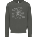 Microscope Science Biology Kids Sweatshirt Jumper Storm Grey