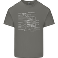Microscope Science Biology Kids T-Shirt Childrens Charcoal