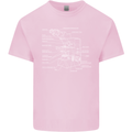 Microscope Science Biology Kids T-Shirt Childrens Light Pink
