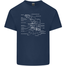 Microscope Science Biology Kids T-Shirt Childrens Navy Blue