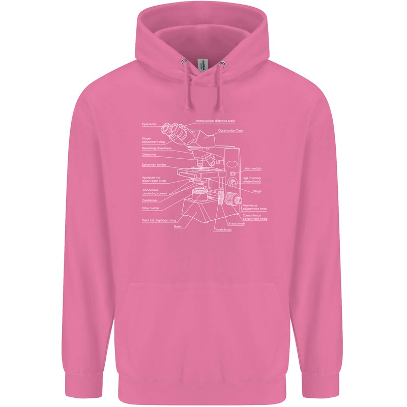 Microscope Science Biology Mens 80% Cotton Hoodie Azelea