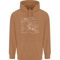Microscope Science Biology Mens 80% Cotton Hoodie Caramel Latte