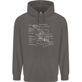 Microscope Science Biology Mens 80% Cotton Hoodie Charcoal