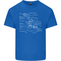 Microscope Science Biology Mens Cotton T-Shirt Tee Top Royal Blue