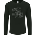 Microscope Science Biology Mens Long Sleeve T-Shirt Black