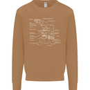 Microscope Science Biology Mens Sweatshirt Jumper Caramel Latte