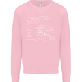 Microscope Science Biology Mens Sweatshirt Jumper Light Pink