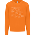 Microscope Science Biology Mens Sweatshirt Jumper Orange