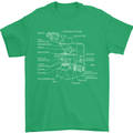 Microscope Science Biology Mens T-Shirt Cotton Gildan Irish Green