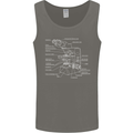 Microscope Science Biology Mens Vest Tank Top Charcoal