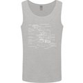 Microscope Science Biology Mens Vest Tank Top Sports Grey