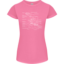 Microscope Science Biology Womens Petite Cut T-Shirt Azalea