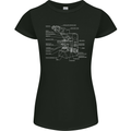 Microscope Science Biology Womens Petite Cut T-Shirt Black