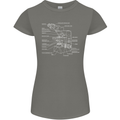 Microscope Science Biology Womens Petite Cut T-Shirt Charcoal