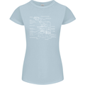 Microscope Science Biology Womens Petite Cut T-Shirt Light Blue