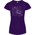 Microscope Science Biology Womens Petite Cut T-Shirt Purple