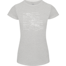 Microscope Science Biology Womens Petite Cut T-Shirt Sports Grey