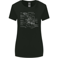 Microscope Science Biology Womens Wider Cut T-Shirt Black