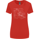 Microscope Science Biology Womens Wider Cut T-Shirt Red