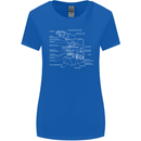Microscope Science Biology Womens Wider Cut T-Shirt Royal Blue