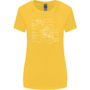 Microscope Science Biology Womens Wider Cut T-Shirt Yellow