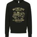 Military Base US American Army 4X4 Off Road Kids Sweatshirt Jumper Black