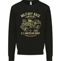 Military Base US American Army 4X4 Off Road Mens Sweatshirt Jumper Black