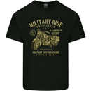 Military Motorcycle Army Motorbike Biker Mens Cotton T-Shirt Tee Top Black
