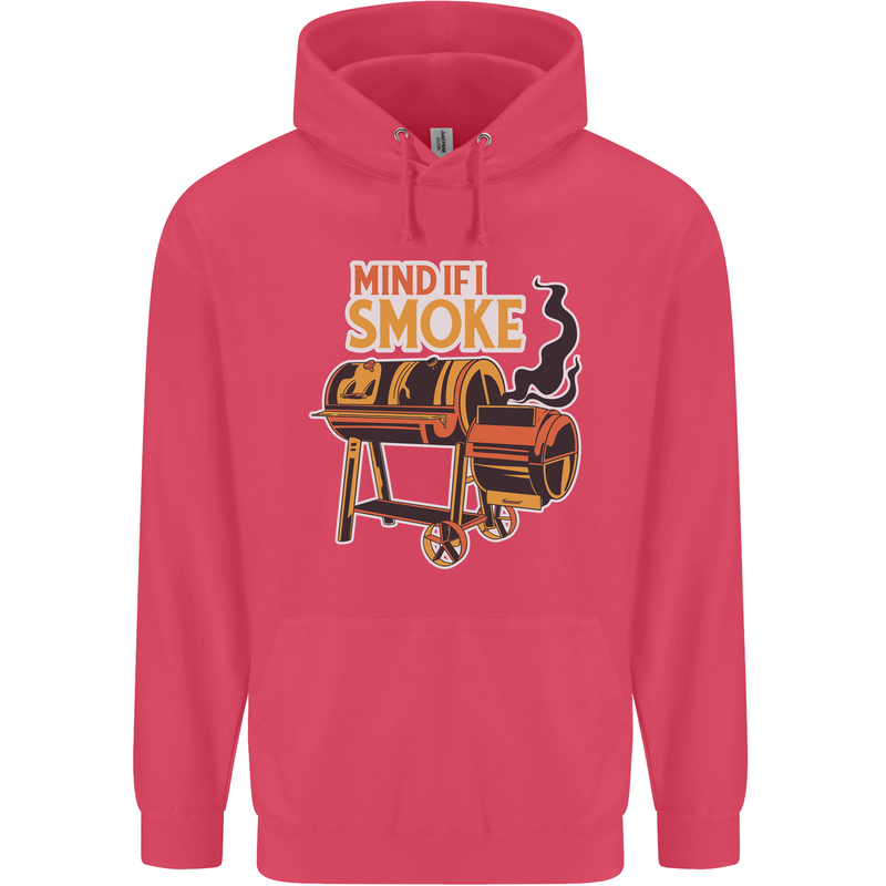 Mind if I Smoke Funny BBQ Grill Childrens Kids Hoodie Heliconia