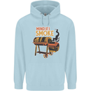 Mind if I Smoke Funny BBQ Grill Childrens Kids Hoodie Light Blue