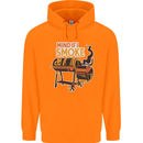 Mind if I Smoke Funny BBQ Grill Childrens Kids Hoodie Orange