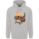 Mind if I Smoke Funny BBQ Grill Childrens Kids Hoodie Sports Grey