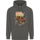 Mind if I Smoke Funny BBQ Grill Childrens Kids Hoodie Storm Grey