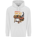 Mind if I Smoke Funny BBQ Grill Childrens Kids Hoodie White
