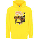 Mind if I Smoke Funny BBQ Grill Childrens Kids Hoodie Yellow