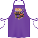 Mind if I Smoke Funny BBQ Grill Cotton Apron 100% Organic Purple