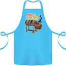 Mind if I Smoke Funny BBQ Grill Cotton Apron 100% Organic Turquoise